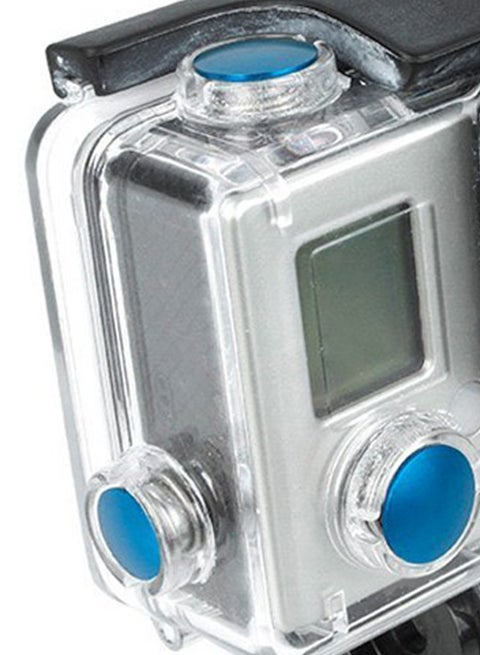 Aluminum Anodized Color Button Accessory Set For GoPro HERO3 Plus Housing Blue
