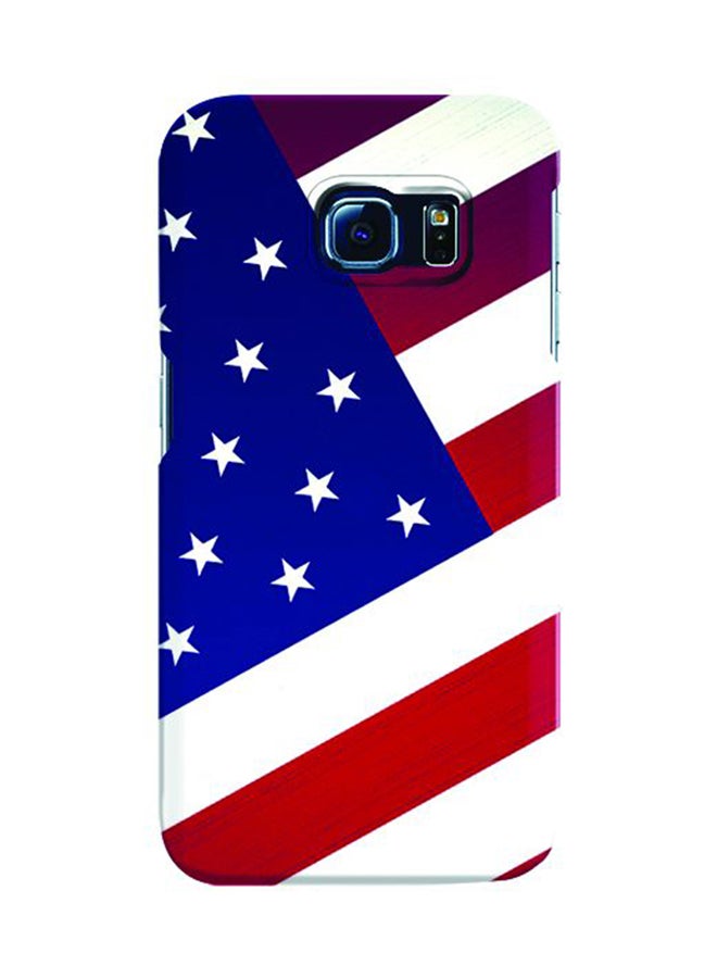 Stylizedd Premium Slim Snap Case Cover Matte Finish for Samsung Galaxy S6 Edge Flag of US - Image 1