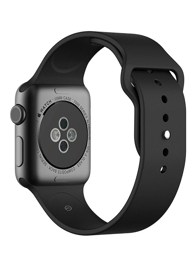 Ozone - Silicone Replacement Band For Apple Watch 38mm Black - Image 1