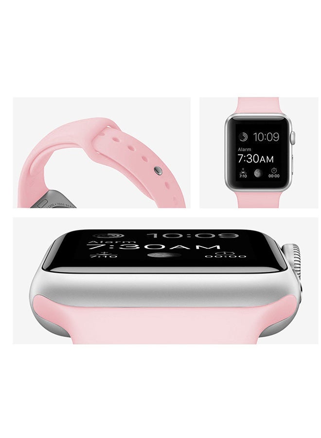 Ozone - Silicone Sport Replacement Wristband Strap For Apple Watch 38mm Pink - Image 1