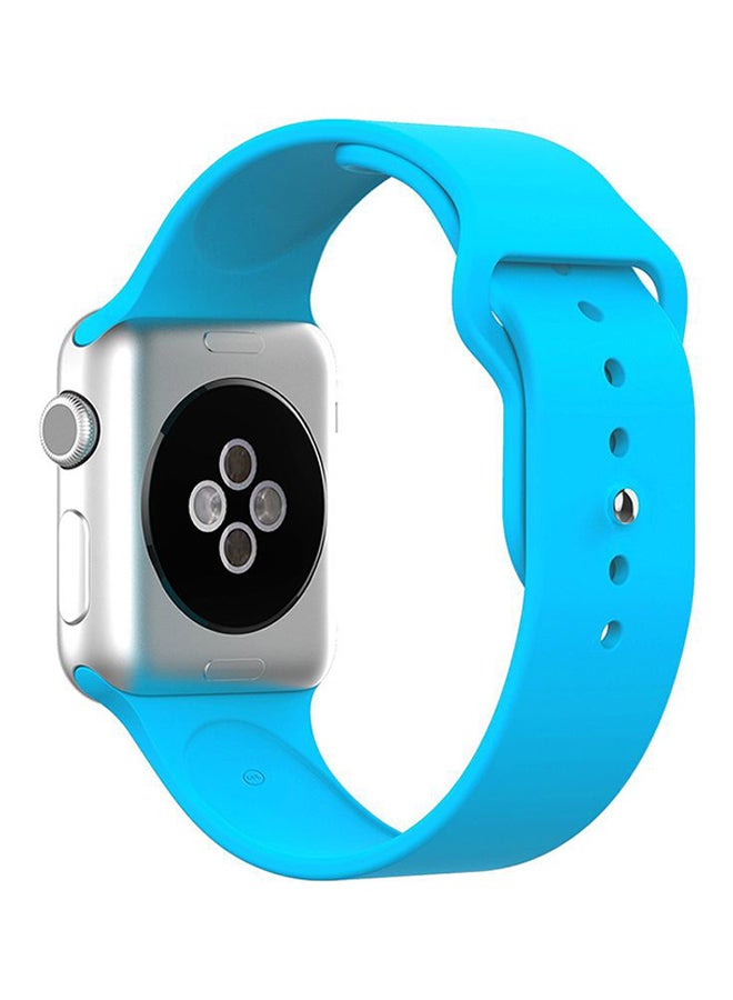 Ozone Silicone Replacement Wristband Strap For Apple Watch 42mm Blue - Image 1