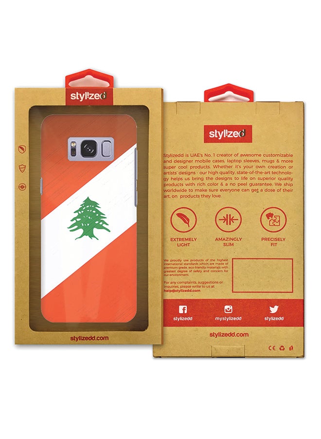 Stylizedd Slim Snap Case Cover Matte Finish for Samsung Galaxy S8 Flag Of Lebanon - Image 3