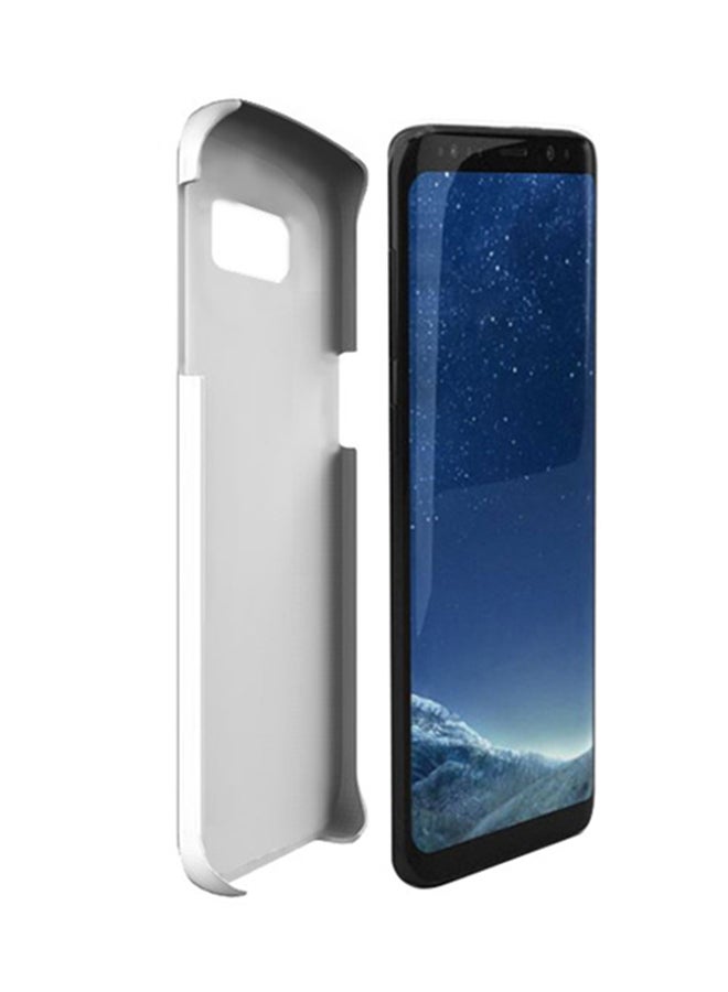 ستايلايزد غطاء محكم فاخر رفيع ذو مظهر غير لامع لهاتف سامسونج جالاكسي S8 أبيض رخامي - Image 2