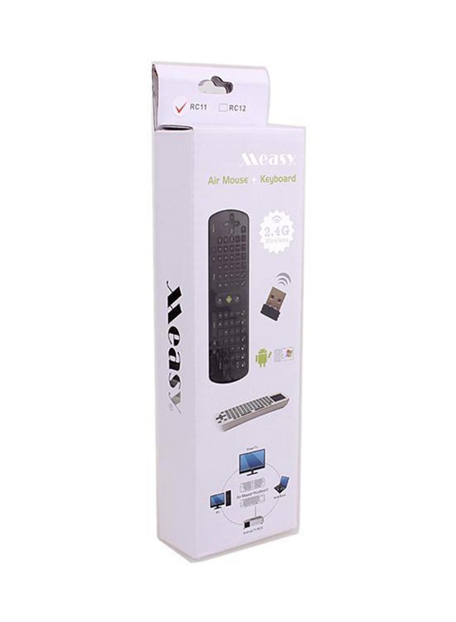 Measy - RC11 2.4G Wireless Air Fly Mouse And Keyboard For Google Android TV Player - Computers - PC Black - Image 1
