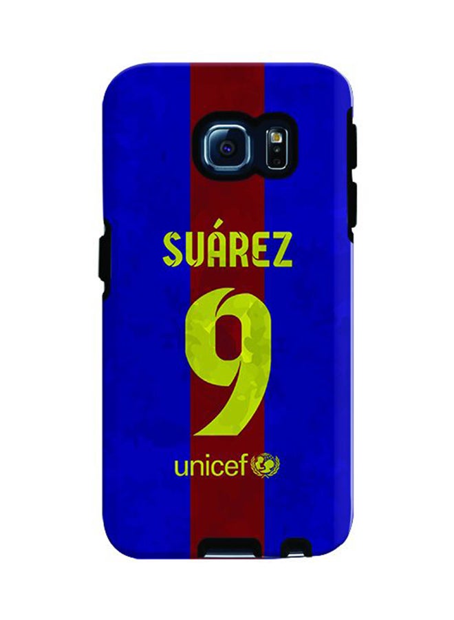 ستايلايزد غطاء متين فاخر ذو مظهر غير لامع بطبقة مزدوجة لهاتف آيفون S6 إيدج من أبل جيرسيه لاعب برشلونة الشهير سواريز - Image 1