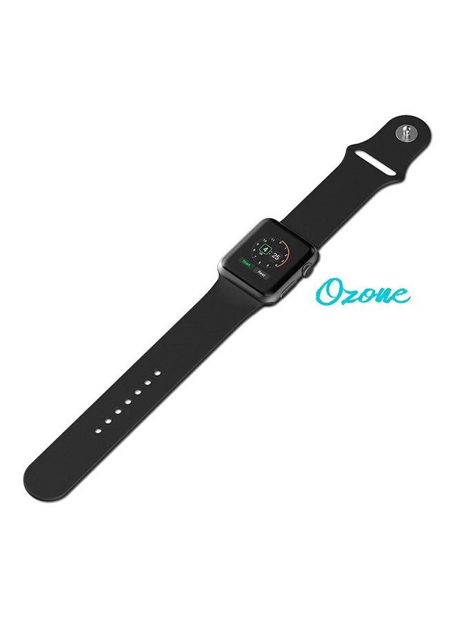 Ozone - Silicone Replacement Band For Apple Watch 38mm Black - Image 1