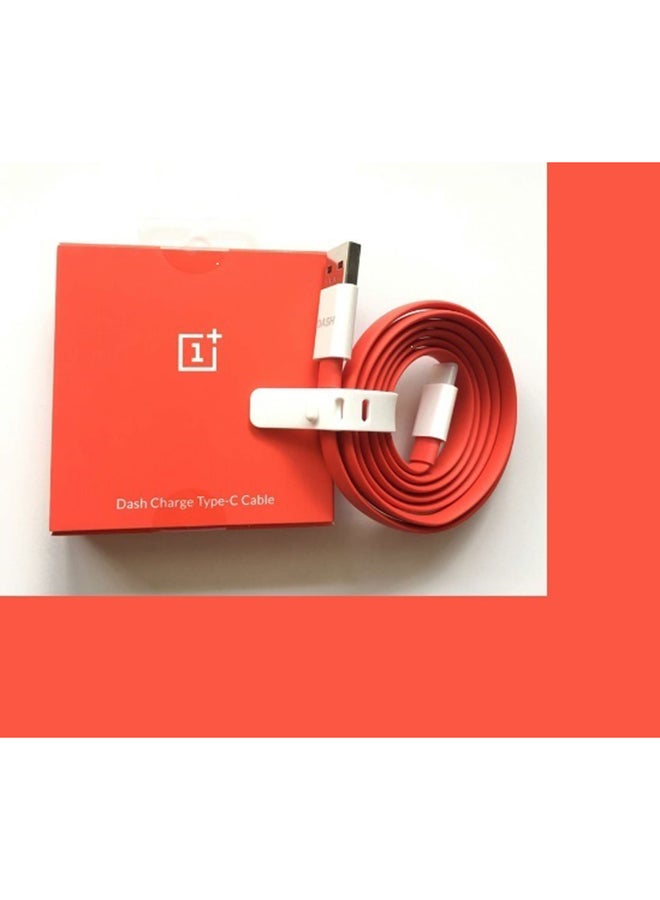 Official OnePlus 3 Dash Charge Type-C Cable Orange  - Image 1