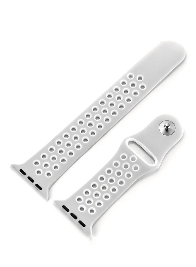 Ozone - Silicone Replacement Band For Apple Watch 38mm White - Image 1