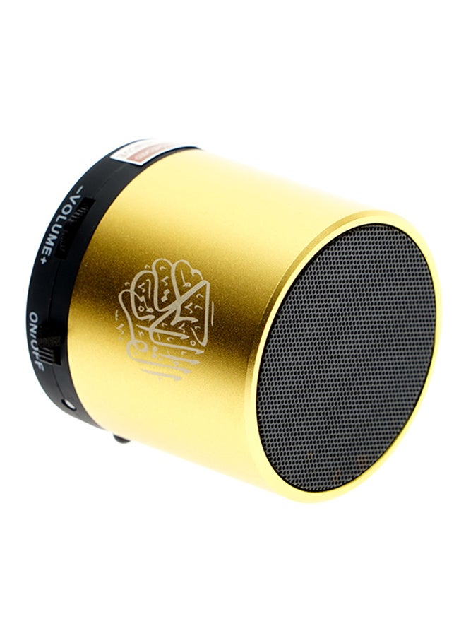 Portable Wireless Bluetooth Quran Mini Speaker Gold - Image 3