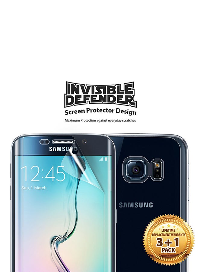 Ringke Pack Of 4 HD Clarity Invisible Defender Screen Guard For Samsung Galaxy S6 Edge Clear - Image 2