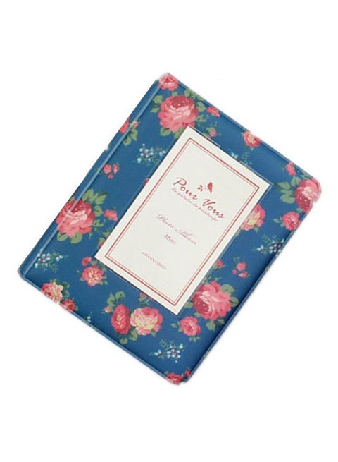 64 Pockets Fuji Mini Photo Album Name Card Holder Blue