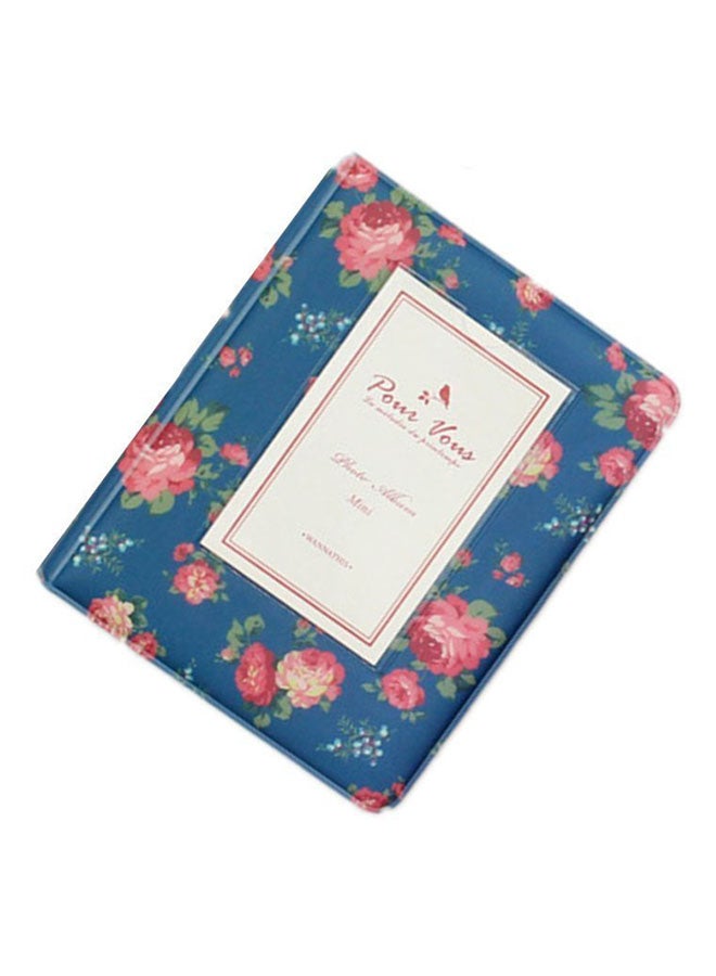 Generic 64 Pockets Fuji Mini Photo Album Name Card Holder Blue  - Image 1