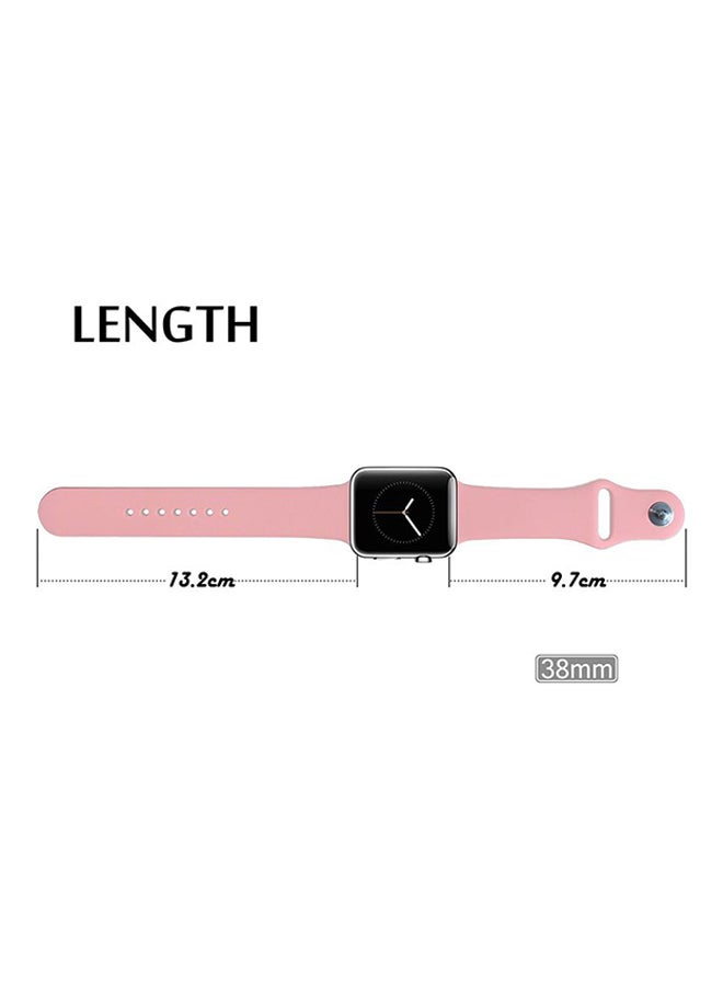 Ozone - Silicone Sport Replacement Wristband Strap For Apple Watch 38mm Pink - Image 1
