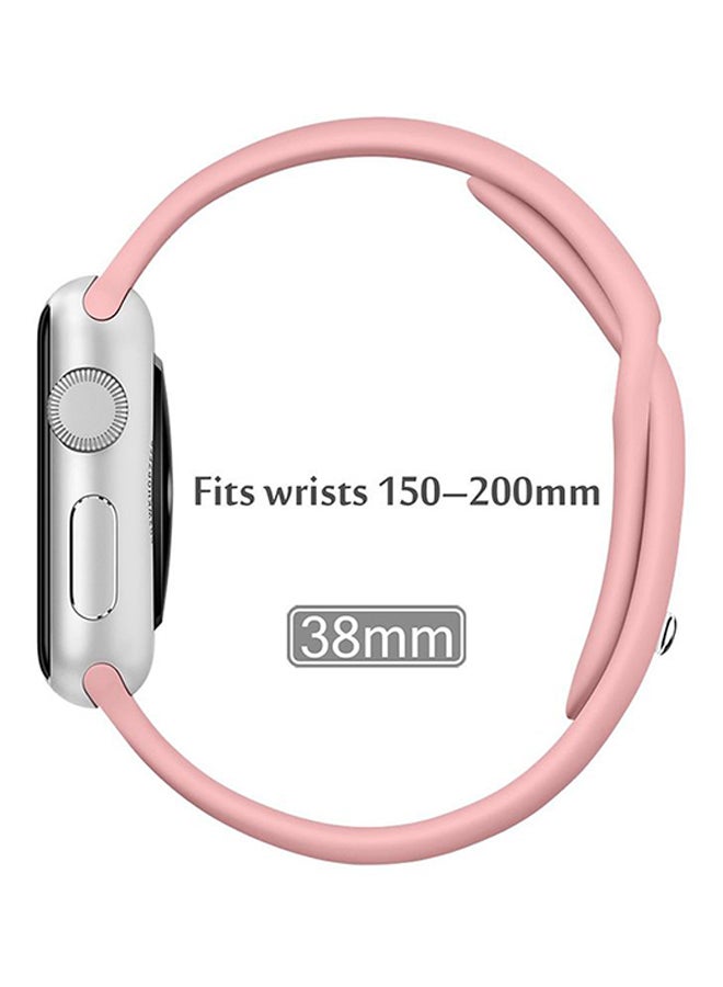 Ozone - Silicone Sport Replacement Wristband Strap For Apple Watch 38mm Pink - Image 1