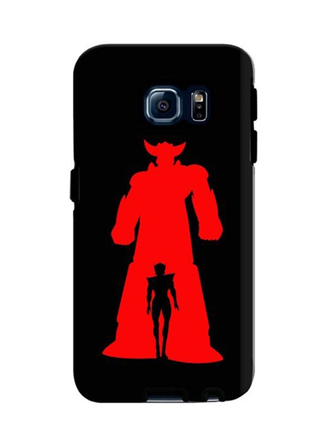 Stylizedd Premium Dual Layer Tough Case Cover Matte Finish for Samsung Galaxy S6 Edge Grendizer Black - Image 1
