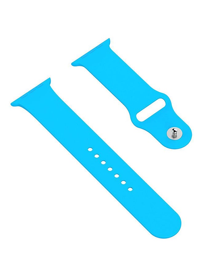 Ozone Silicone Replacement Wristband Strap For Apple Watch 42mm Blue - Image 4