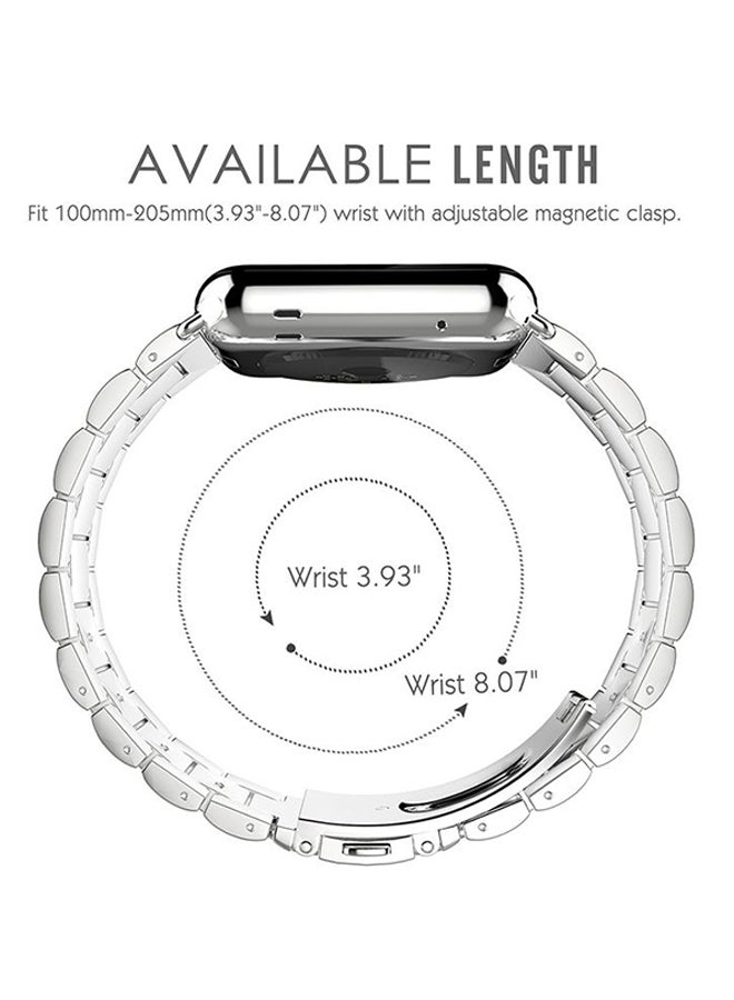 Ozone Stainless Steel Clasp Closure Wristband Replacement Strap For Apple Watch Series 3/2/1 Silver - Image 3