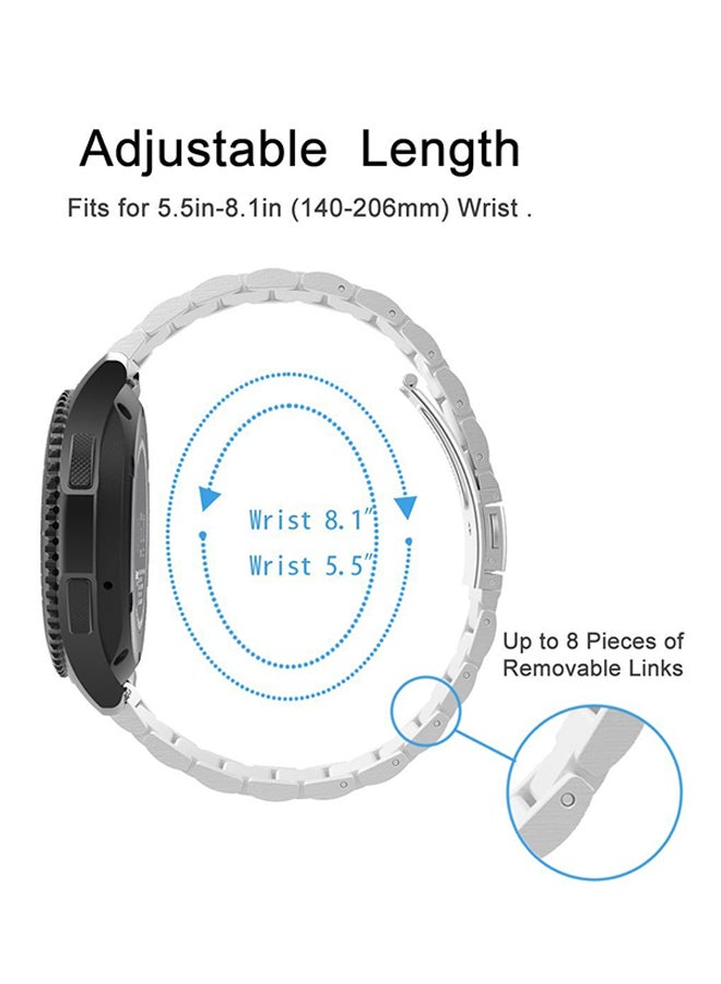 Stainless Steel Replacement Strap For Samsung Gear S3 Silver - Image 5
