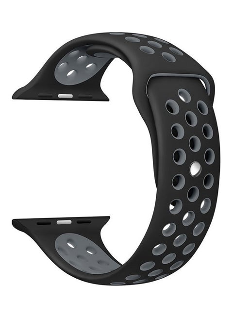 Silicone Replacement Strap Wristband For Apple Watch 38mm Nike Band Series 1/2 Grey