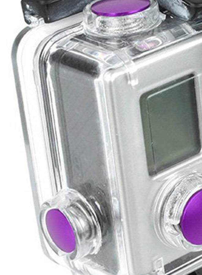 تي إم سي مجموعة أزرار بلون أكسيد الألومنيوم لغلاف كاميرا GoPro 3 بلس أرجواني  - Image 1