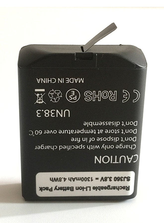أس جي كام - بطارية قابلة للشحن 1300mAh بطارية ليثيوم أيون لـ SJ360 أسود - Image 1