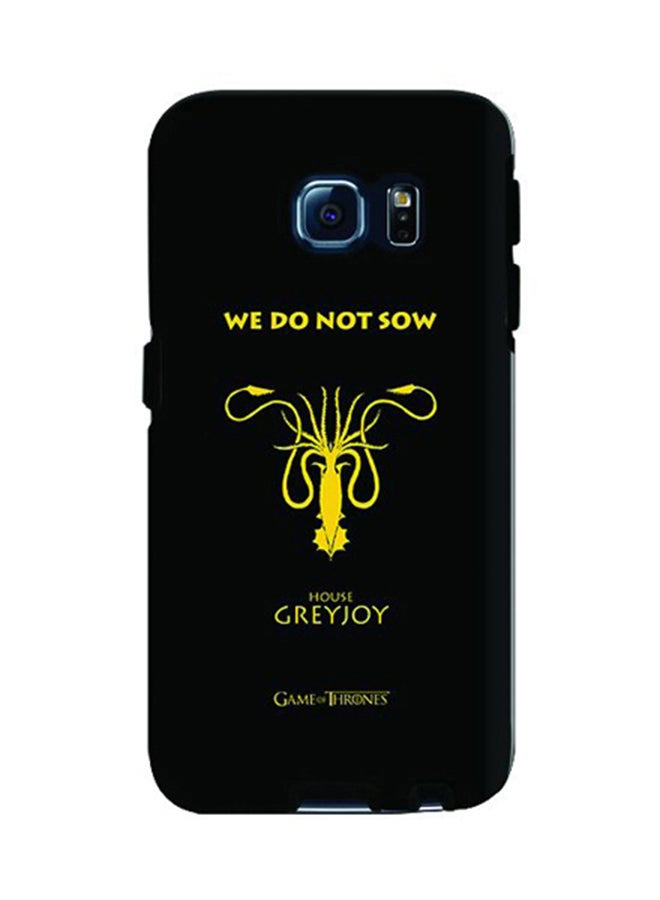 Stylizedd Premium Dual Layer Tough Case Cover Matte Finish for Samsung Galaxy S6 Edge GOT House Greyjoy - Image 1