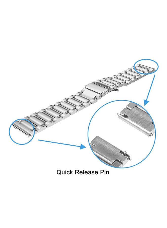 Stainless Steel Replacement Strap For Samsung Gear S3 Silver - Image 2