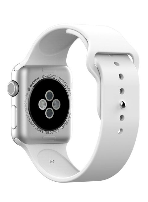 Sport Replacement Wristband Strap For Apple Watch 38mm White