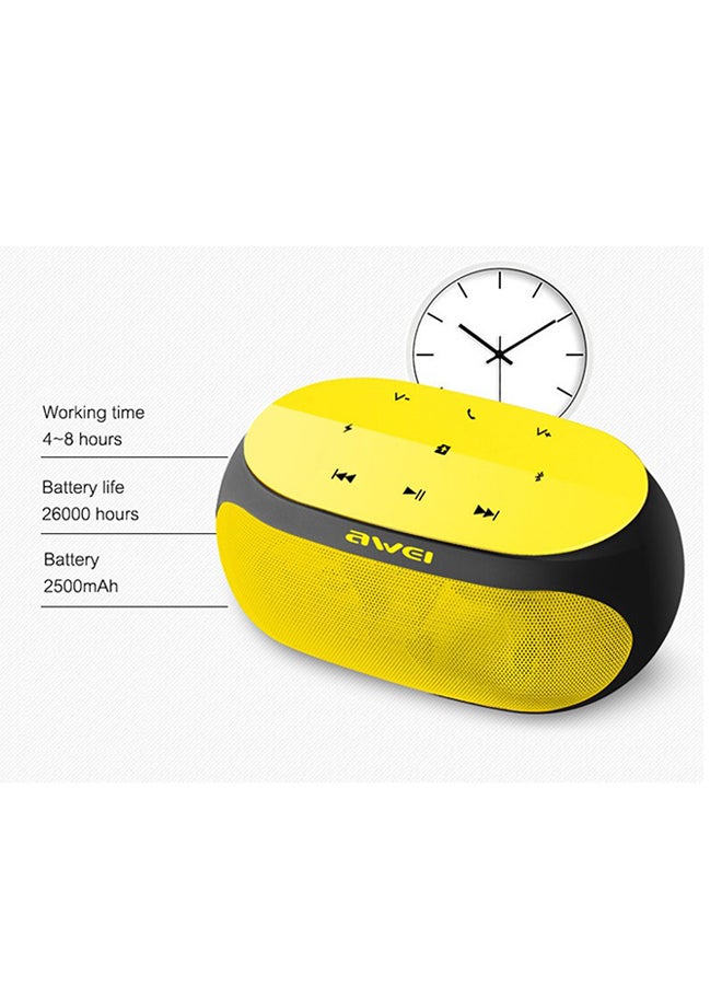 Awei Y200 Portable Bluetooth Wireless Speaker Yellow - Image 4