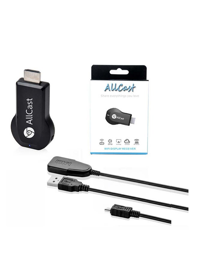 Generic - Allcast M2 Pro Wi-Fi EZcast DLNA Miracast AirPlay Mirroring Display Dongle Black - Image 1