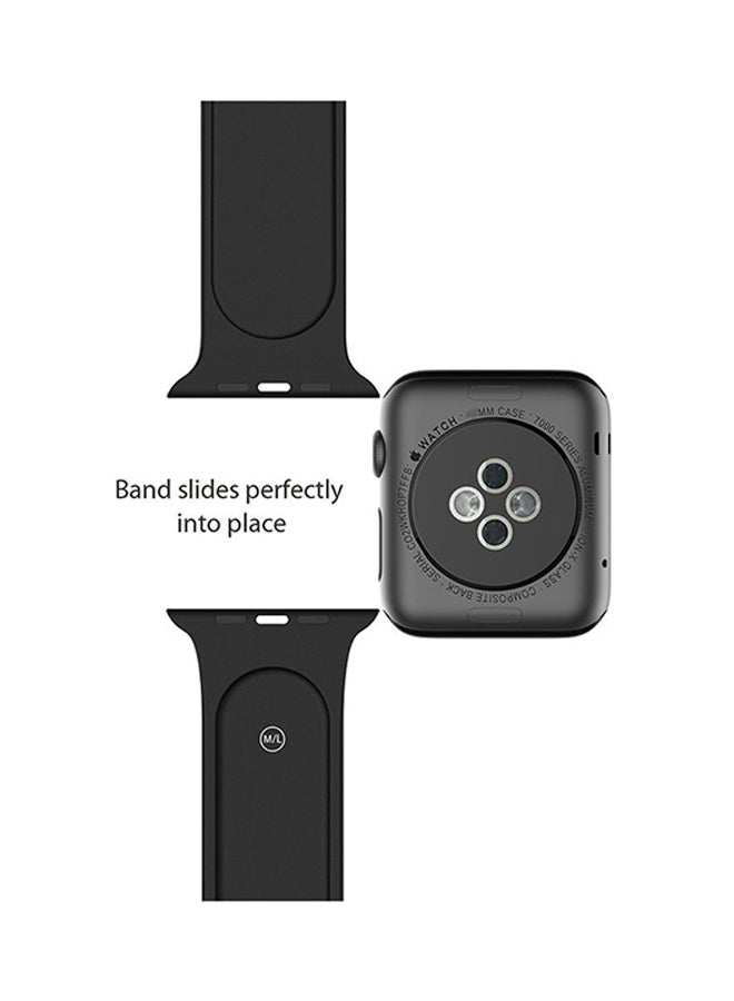 Ozone - Silicone Replacement Band For Apple Watch 38mm Black - Image 1