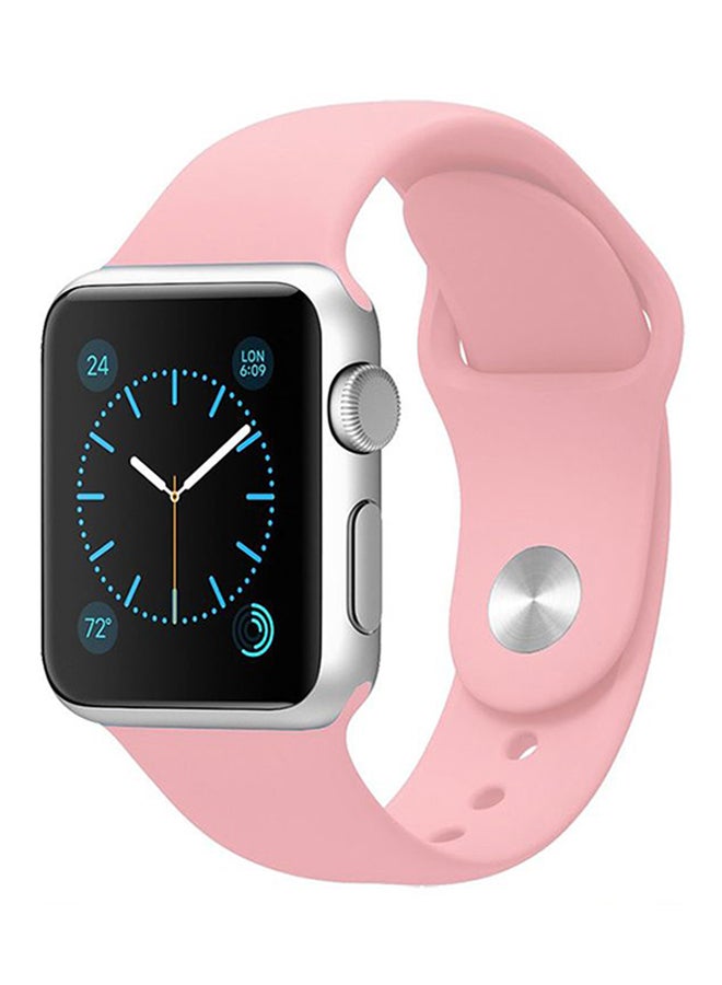Ozone - Silicone Sport Replacement Wristband Strap For Apple Watch 38mm Pink - Image 1