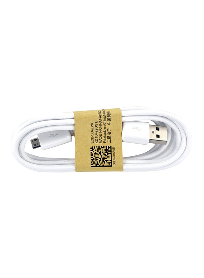 كابل microUSB للشحن ومزامنة البيانات أبيض - Image 2