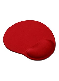 Soft Gel Mousepad With Wrist Rest Red