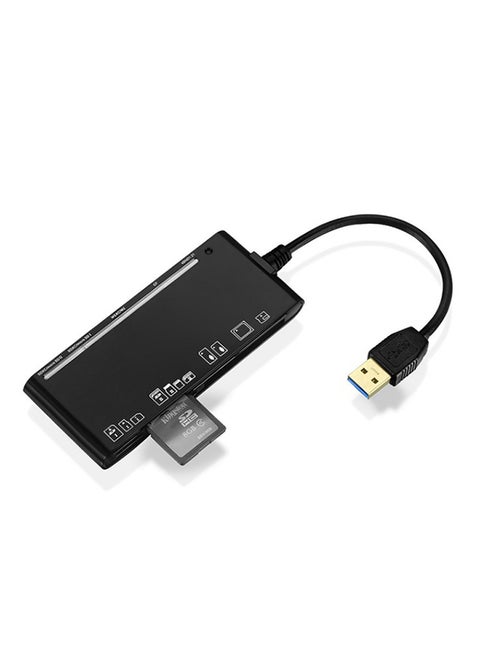 USB 3.0 Memory Card Reader And Writer Black