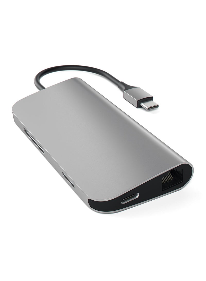 SATECHI Type-C Multi-Port Adapter 4K With Ethernet Space Grey - Image 2
