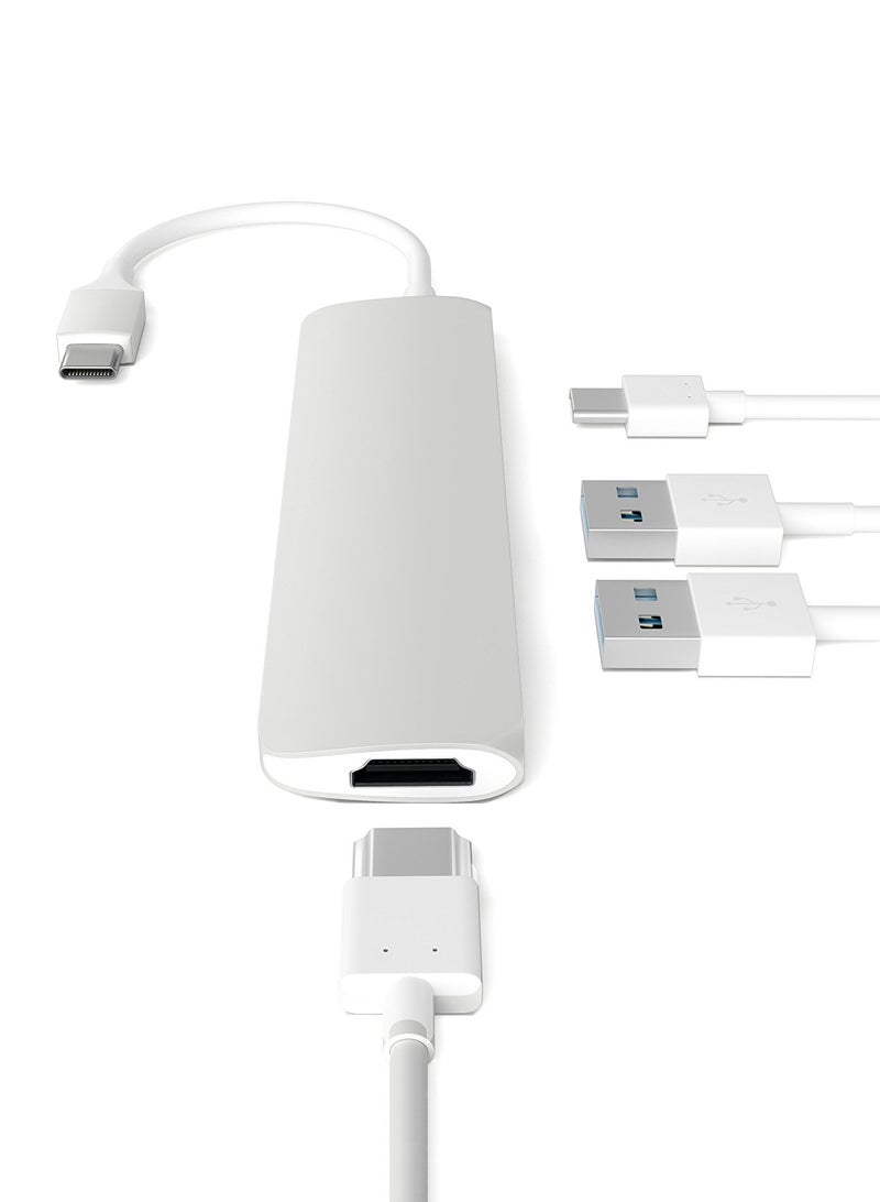 SATECHI Type-C Slim Multi-Port Adapter 4K Silver - Image 3