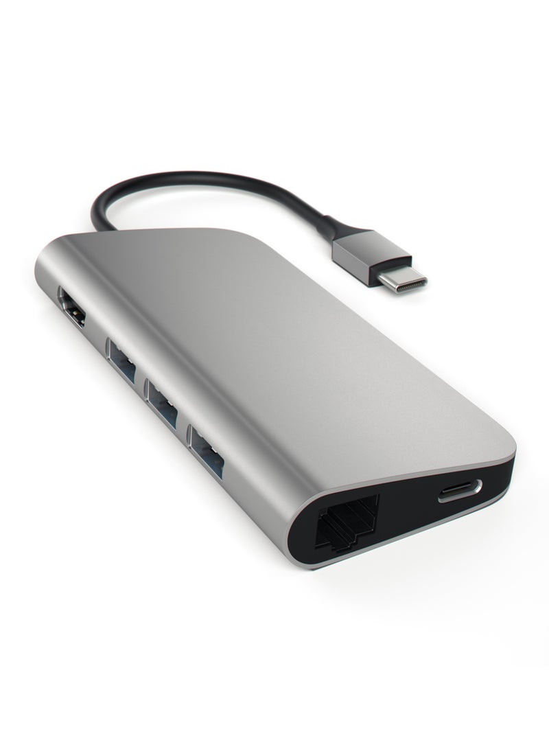SATECHI Type-C Multi-Port Adapter 4K With Ethernet Space Grey - Image 1