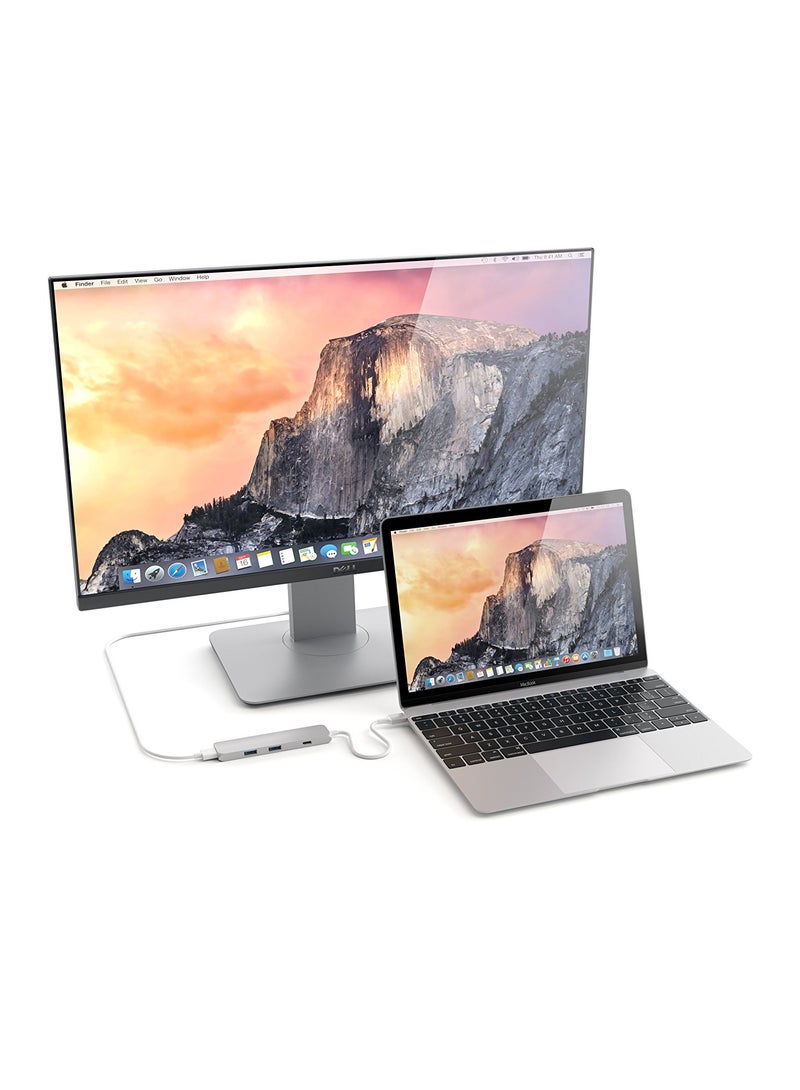 SATECHI Type-C Slim Multi-Port Adapter 4K Silver - Image 5