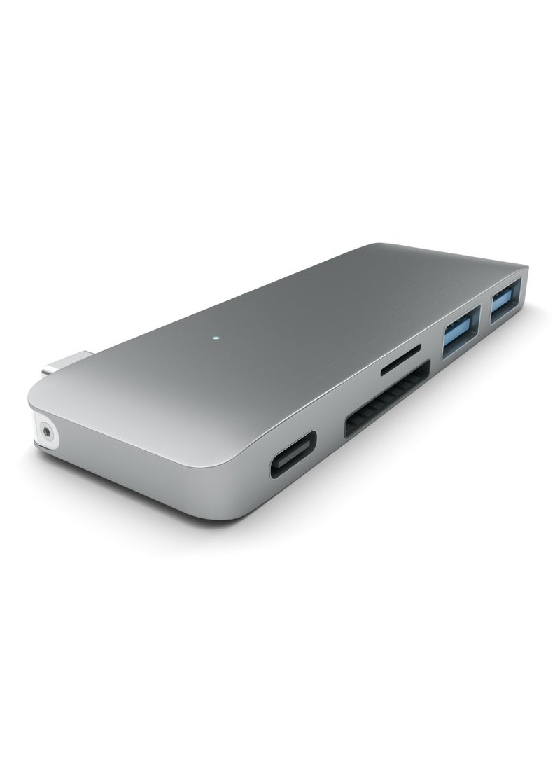SATECHI - Type-C USB Pass-Through Hub Space Grey - Image 1