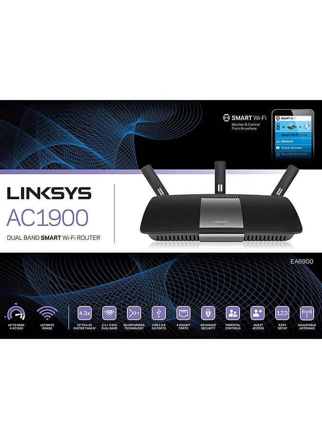 LINKSYS AC1900 Dual-Band Wi-Fi Router Black - Image 3