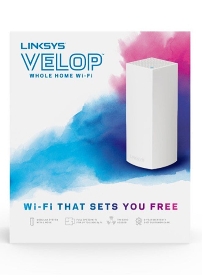 LINKSYS - AC2200 Velop Whole Home Mesh Wi-Fi System 2200 Mbps White - Image 1