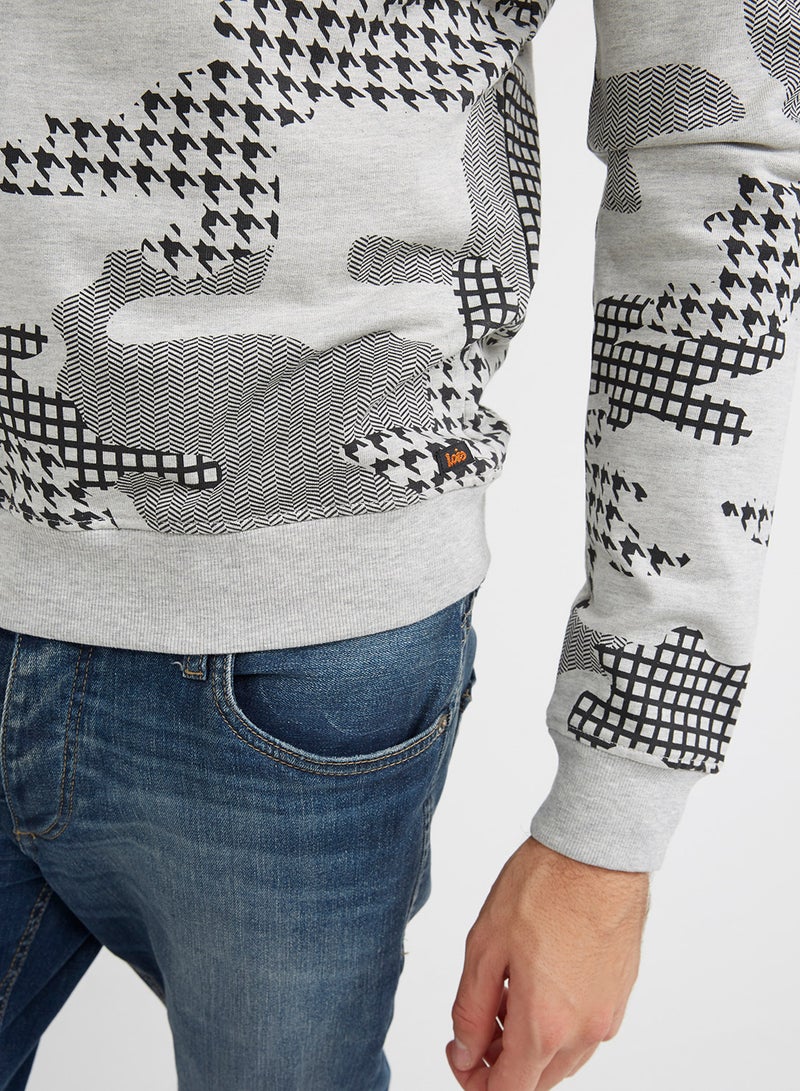 Lois - Camouflage Crew Neck Sweatshirt Military Print - Image 1