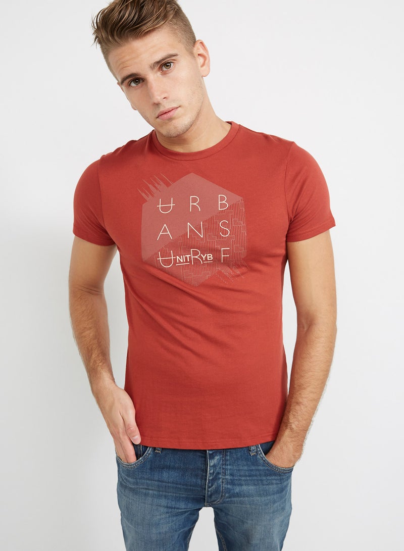 Unitrybb Round Neck T-Shirt Red - Image 1