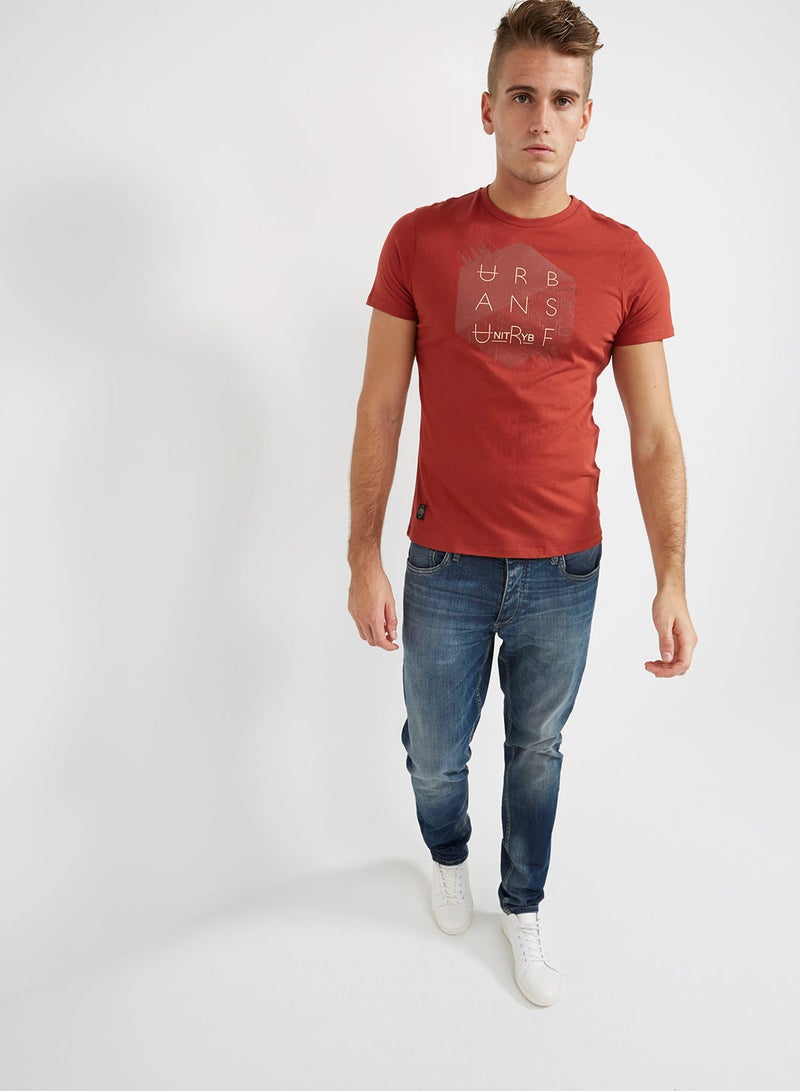 Unitrybb Round Neck T-Shirt Red - Image 3