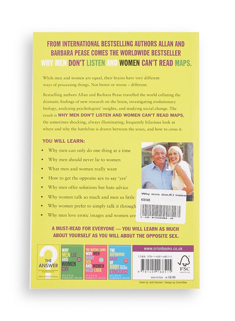 Why Men Don't Listen And Women Can't Read Maps Paperback English by Allan Pease & Barbara Pease - 43044  - Image 2