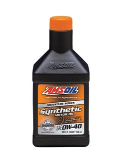 أمسويل SAE 0W-40 من سلسلة Signature مميزة - قارورة زيت المحركات مكوّن من مواد صناعية بالكامل 946ml لتر 