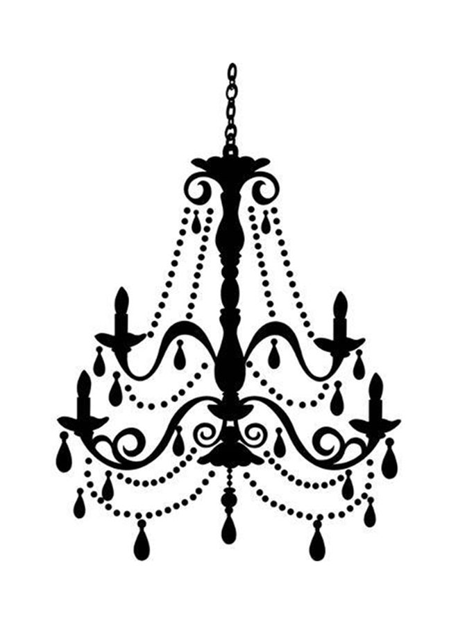 RoomMates Chandelier Giant Wall Decal With Gems Black  - Image 1