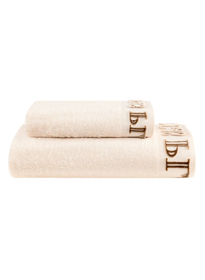 Togas Set of 2 Platinum Towels Brown/Beige 50x100centimeter  - Image 1