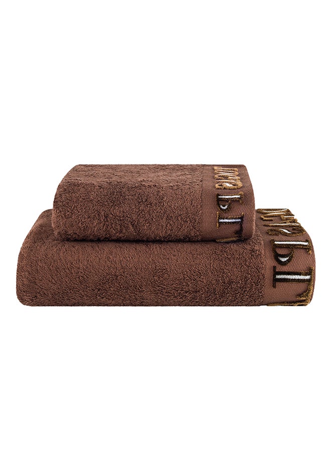 Togas Set of 2 Platinum Towels Brown/Beige 50x100centimeter  - Image 2